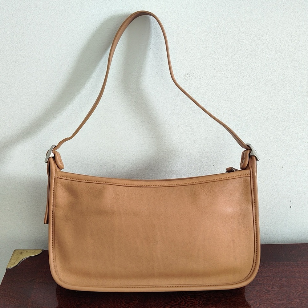 Vintage Coach Leather Tan Aubrey Shoulder Bag